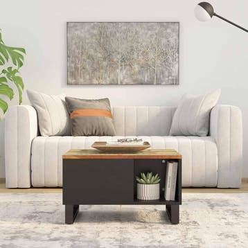 vidaXL Salontafel 60x50x35 cm massief gerecycled hout, 50 tot 100 cm, Verzenden, Nieuw, 50 tot 100 cm