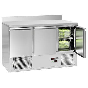 GGM Gastro | Koelwerkbank ECO - 1368x700mm - 368 liter - met, Verzenden, Nieuw in verpakking, RVS Meubilair
