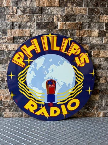 Philips Radioreclamebord Vintage – XL, 50 cm –