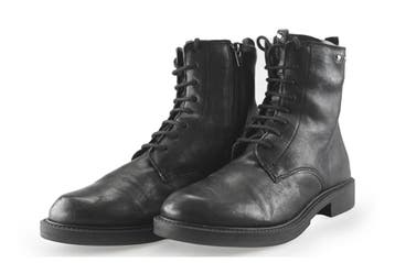 Linea Zeta Veterboots in maat 38 Zwart, Verzenden, Zwart, Overige typen, Zo goed als nieuw