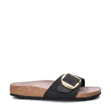 Birkenstock Madrid Big Buckle sandalen voor dames, Verzenden, Zwart, Nieuw, Sandalen of Muiltjes
