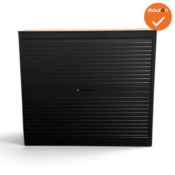 Basic - Roldeurkast - 107x120x46 cm - Zwart - Refurbished..., Werkplek, Ophalen of Verzenden, Gebruikt, Kast