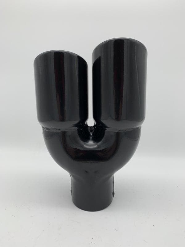Uitlaat sierstuk black coated rvs dubbel 3 inch, Auto-onderdelen, Overige Auto-onderdelen, Nieuw, Ophalen of Verzenden