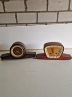 Tafelklok - Antiek Glas, Brons, Hout - 1950-1960