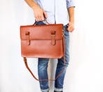 SALE ! Leren laptoptas nu met extra korting ! NEW !, Verzenden, Nieuw, Bruin