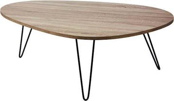 Pomax Charlot - salontafel - MDF - fineer eik/metaal, Verzenden, Nieuw