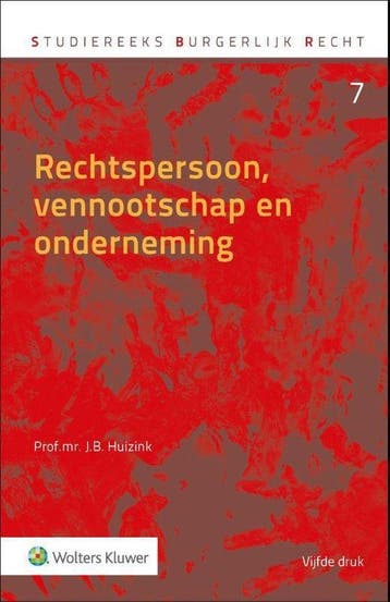 Studiereeks burgerlijk recht 7 -   Rechtspersoon,, Ophalen of Verzenden, Nieuw