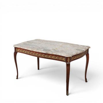 Salontafel - Mahonie, Marmer, Antiek en Kunst