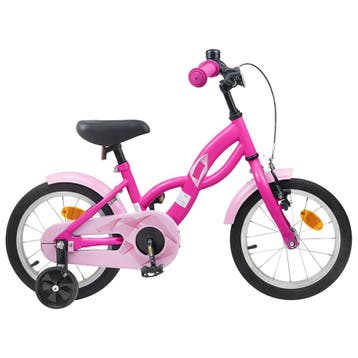 vidaXL Kinderfiets 14 Inch voor 3-5 jaar oud Donkerroze, Verzenden, Nieuw