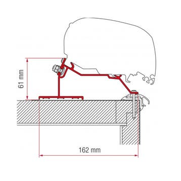 Fiamma Caravan Roof Adapter 450 F65/F80, Ophalen of Verzenden, Nieuw, Fiamma