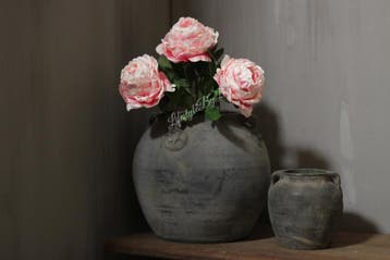 Zijden Pioenroos bloeiend roze 50 cm, Ophalen of Verzenden, Nieuw