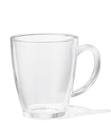 HEMA Mok 375ml glas 6=50% / 4=20% / 2=10%, Hobby en Vrije tijd, Theezakjes, Verzenden