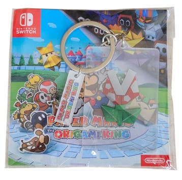 Nintendo Paper Mario Origami King Piranha Plant Sleutelhange, Spelcomputers en Games, Verzenden, Nieuw