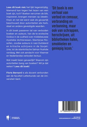 Lees dit boek niet! 9789493410169 Floris Bernard, Verzenden, Zo goed als nieuw, Floris Bernard