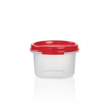 Tupperware RuimteSpaarder Voorraadbus Rond 200 ml Rood, Ophalen of Verzenden, Nieuw