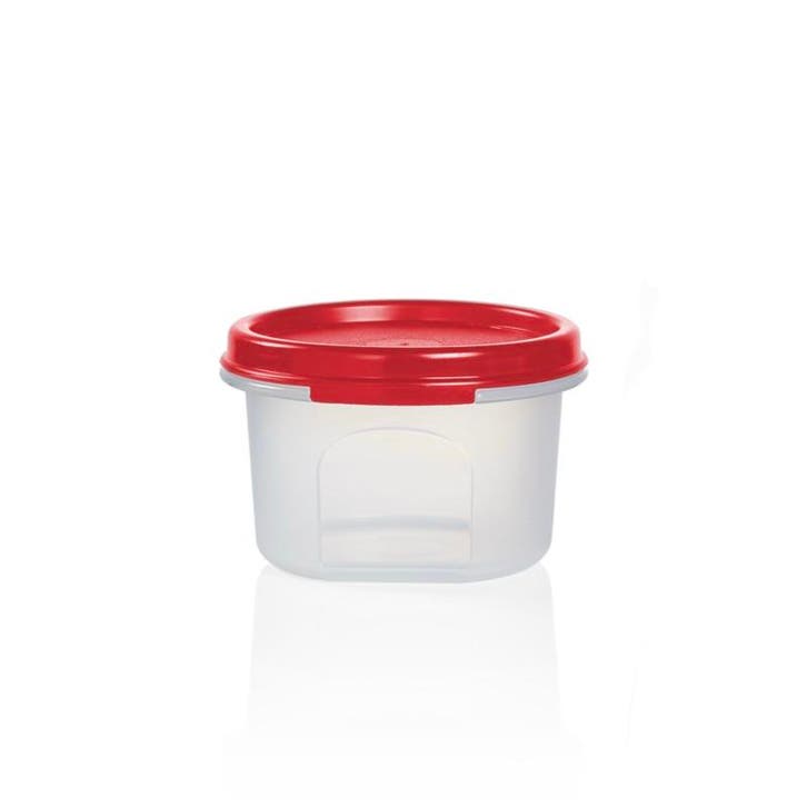 Tupperware RuimteSpaarder Voorraadbus Rond 200 ml Rood, Huis en Inrichting, Keuken | Tupperware, Nieuw, Ophalen of Verzenden