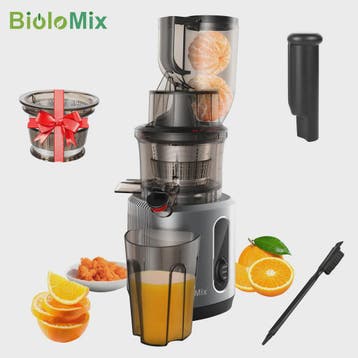 BioloMix Slowjuicer 200W met Brede Vulopening (75mm) voor He, Verzenden, Nieuw
