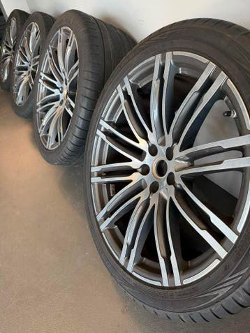 Originele Porsche Macan Turbo lll 21 inch velgenset, Gebruikt, 265 mm, Banden en Velgen, Personenwagen