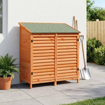 vidaXL Tuinschuur met dak Bruin 106 x 56 x 113,5 cm Massief, Verzenden, Nieuw