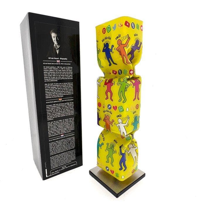 Ad van Hassel (1953) - PopArt Communication - Haring -, Antiek en Kunst, Kunst | Designobjecten