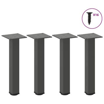 vidaXL Salontafelpoten 4 st 30-32 cm staal antraciet, Verzenden, Nieuw