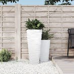 vidaXL Plantenbak met uitneembare bak geribbeld 18/45 L PP, Tuin en Terras, Bloembakken en Plantenbakken, Verzenden, Nieuw, Kunststof