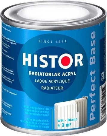 Histor Radiatorlak Acryl - Wit - 0,25 liter (Lakverf), Wit, Nieuw, Ophalen of Verzenden, Lak