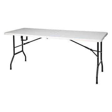 Tuintafel | Redcliffs | 180 x 70 x 74 (Inklapbaar, Wit), Caravans en Kamperen, Verzenden, Nieuw