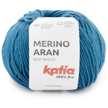 Katia Merino Aran - 113 perzisch blauw - Merinogaren, Ophalen of Verzenden, Nieuw