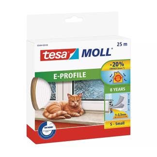 Tochtstrip | Tesa | 25 meter (E-profiel, Zelfklevend, Wit), Doe-het-zelf en Verbouw, Verzenden, Nieuw