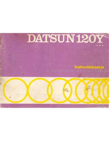 1973 DATSUN 120Y INSTRUCTIEBOEKJE NEDERLANDS