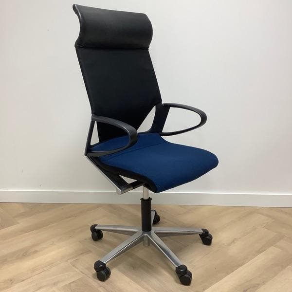 Wilkhahn Modus Ergo- bureaustoel, zwart - blauw, Huis en Inrichting, Bureaustoelen, Bureaustoel, Zwart, Gebruikt, Ergonomisch