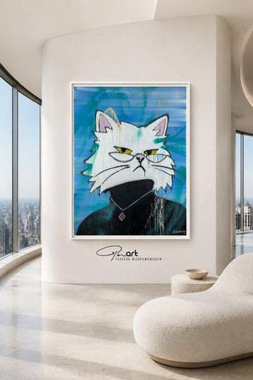 Parscha Mirghawameddin - Upper Class Cats - Psychiatrist -, Antiek en Kunst
