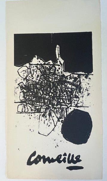 Corneille (1922-2010) - Paysage minéralogique - Avec Tampon