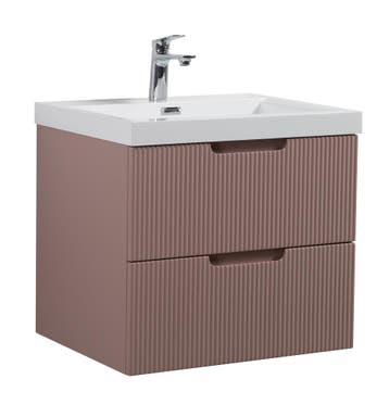 Badkamermeubel Set Thermis 60cm Roze Badmeubel, Huis en Inrichting, Badkamer | Badkamermeubels, Verzenden, Nieuw, Wastafelkast