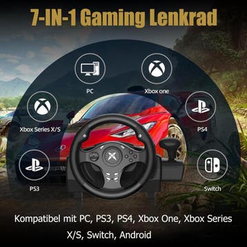 Racestuur - Game stuur - Met pedalen en Shifter - Zwart - DO, Verzenden, Zo goed als nieuw