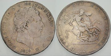 Crown 1819 Lx Großbritannien George Iii 1760-1820, Verzenden