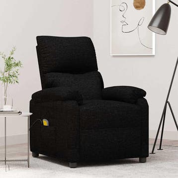 vidaXL Massagestoel stof zwart, Sport en Fitness, Massageproducten, Verzenden, Nieuw