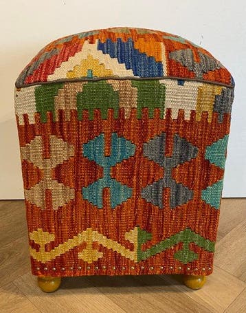 Kelim Poef(Ongebruikt/Nieuw) - Tapijt - 36 cm - 36 cm, Nieuw