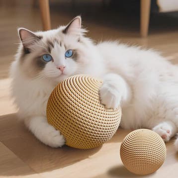 Grote Sisal Kattenbal: Interactief Krab-, Kauw- en Tandspeel