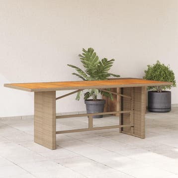 Tuintafel Beige - Retourdeal - 25% Korting, Ophalen of Verzenden, Zo goed als nieuw, Rechthoekig, Wicker