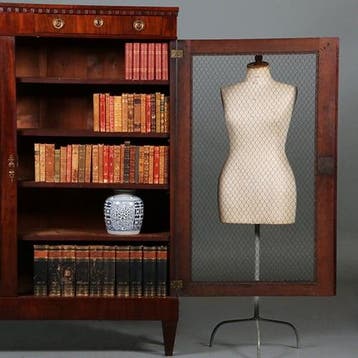 Louis Seize 2-deurs boekenkast Hollands ca 1790 met gaas en, Antiek en Kunst, Ophalen of Verzenden