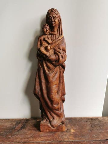 Beeld, Maria/Madonna met kindje Jezus - 43.5 cm - Lindehout,
