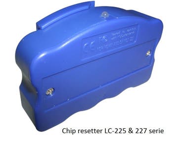 Huismerk Cartridge Blauw t.v.v. Brother Chip resetter LC-225, Nieuw, Cartridge, Inktmedia