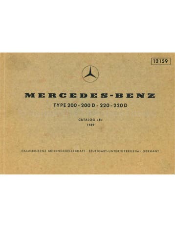 1969 MERCEDES BENZ 200 | 200 D | 220 | 220 D ONDERDELEN
