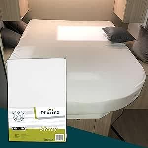 Queensbed/Eilandbed Jersey hoeslaken - wit, lichtgrijs,zand, Eenpersoons, Verzenden, Nieuw, Wit