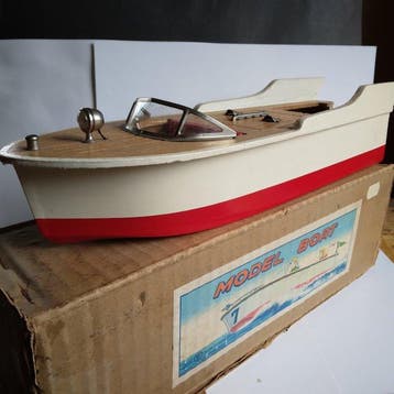 Modelboot - TS Japan - bois + métal + moteur Mercury - 1950