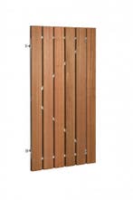 Hardhout Poortdeur Geschaafd op Stalen Frame 100 x 180 cm, Nieuw