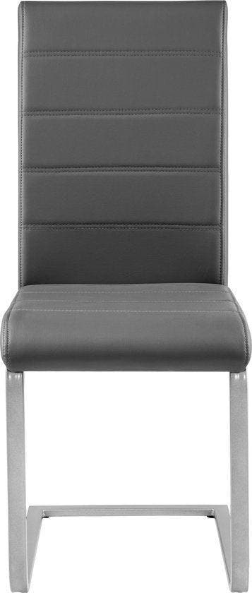 2dekans | tectake® - set van 2 eetkamerstoelen Bettina grijs, Ophalen of Verzenden, Zo goed als nieuw, Grijs