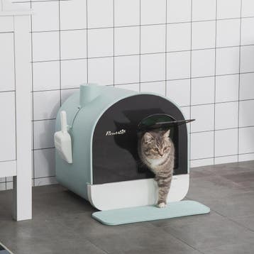 PawHut Gesloten Kattenbak met Lade, Schep en Mat - 43x44x47c, Dieren en Toebehoren, Verzenden, Nieuw